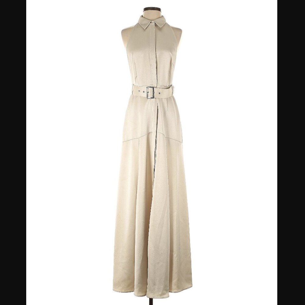 REISS Keira Sleeveless Collared Gown